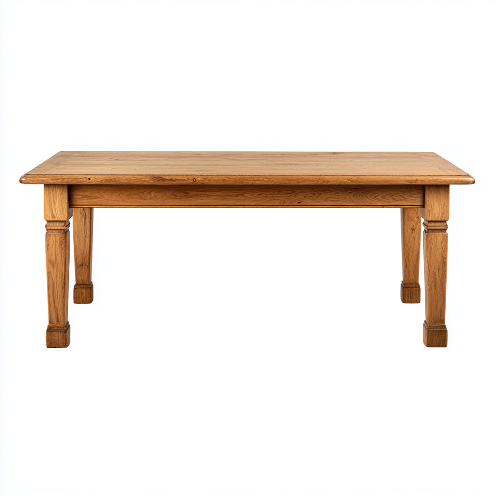 Tavolo da pranzo in legno 180x90x75 cm - legno naturale - design classico per sala da pranzo-Nestleix