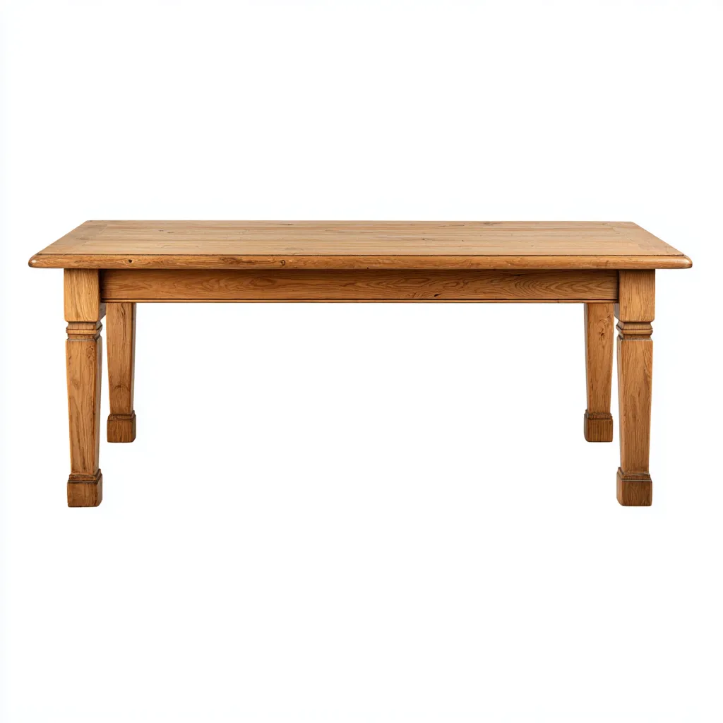 Tavolo da pranzo in legno 180x90x75 cm - legno naturale - design classico per sala da pranzo-Nestleix