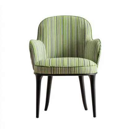 Sedia da pranzo metallo e tessuto 56x54x87 cm - verde - adatta alla sala da pranzo - design moderno-Nestleix