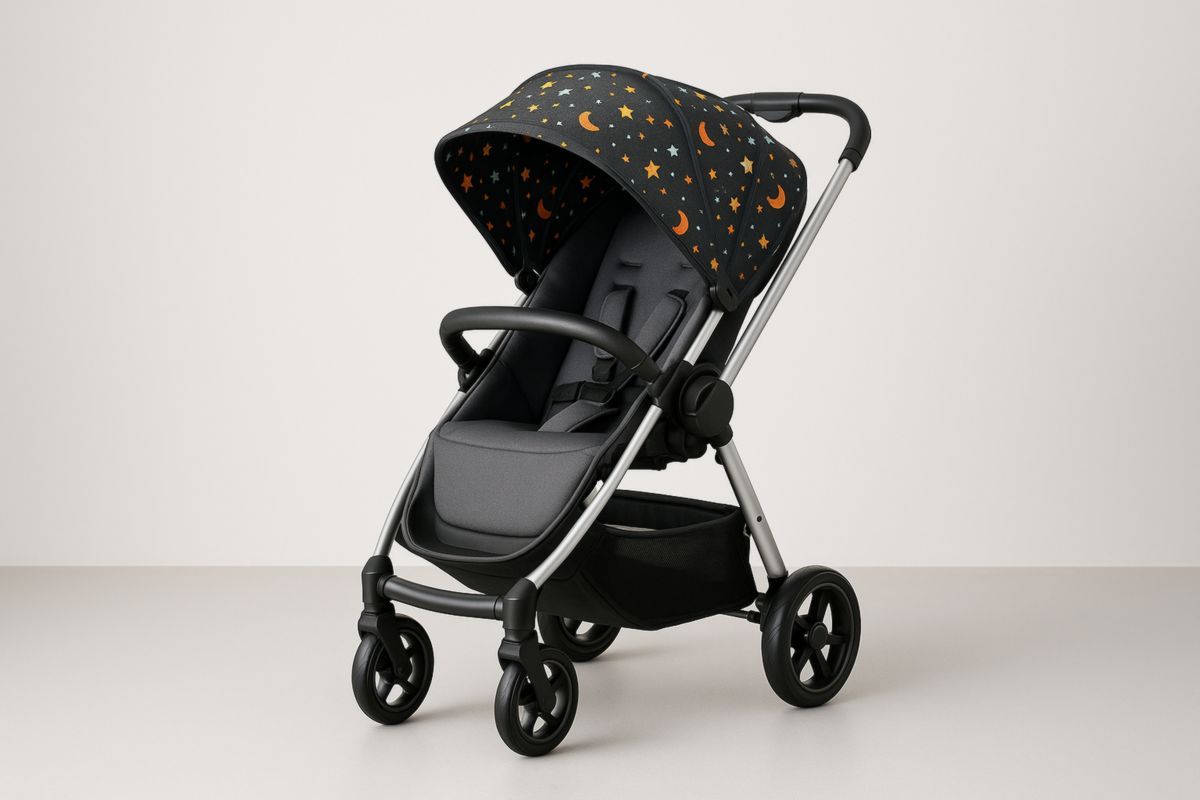Aluminium Baby Stroller with Starry Night Canopy