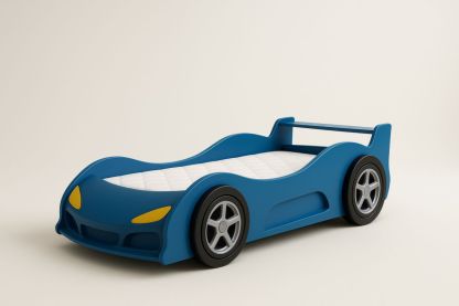 Blue MDF Race Car Bed for Kids 200cm