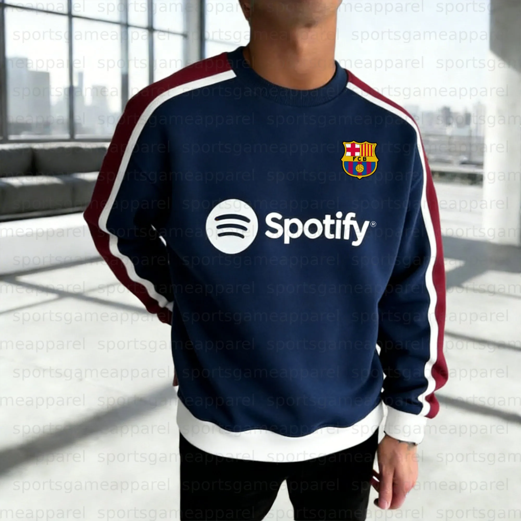 Unisex “FC Barcelona” Crew Neck Sweatshirt