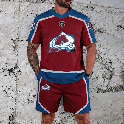 “Colorado Avalanche” T-shirt& Shorts 2 Pieces Set