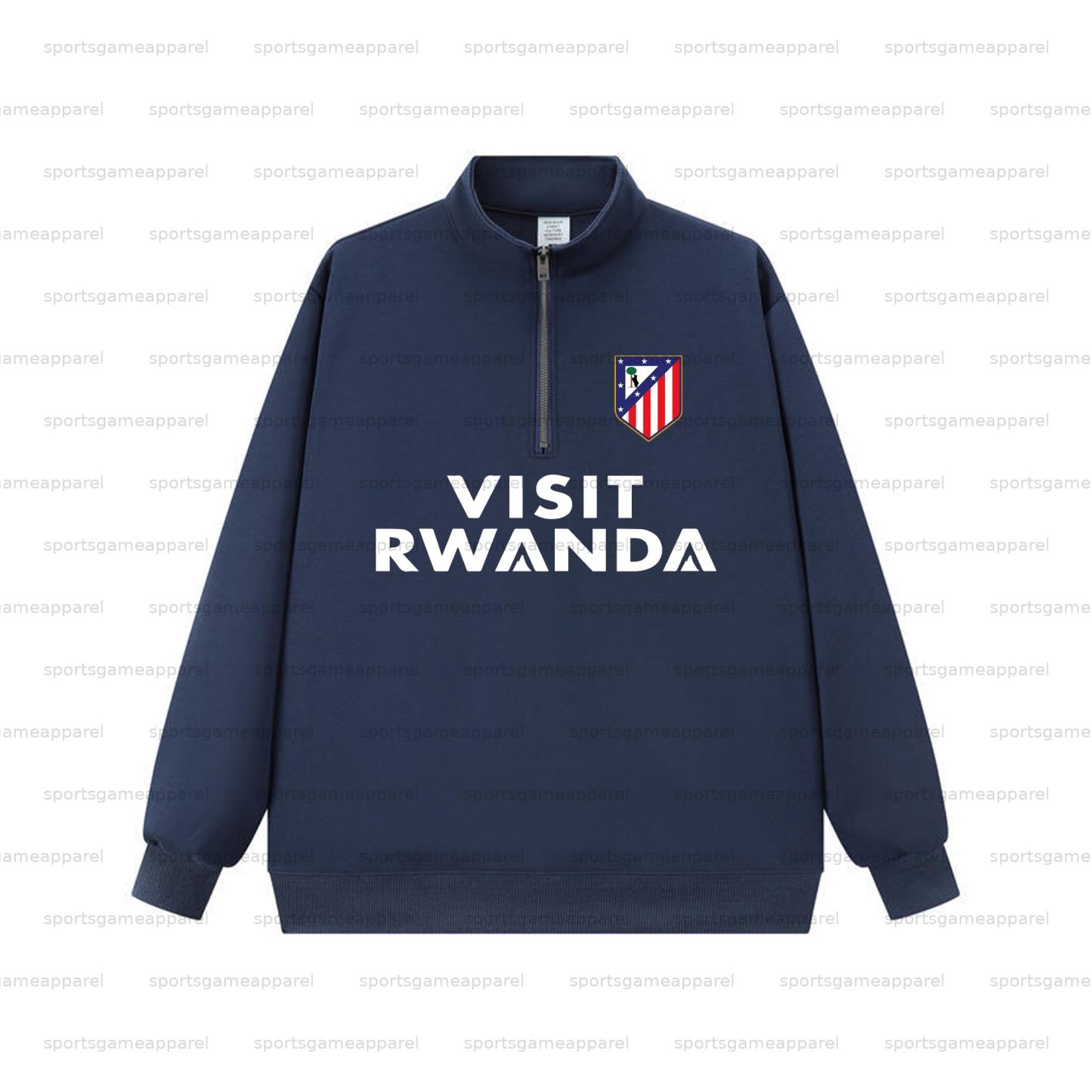 Unisex "UEFA " Graphic Streetwear Vintage  Zip-up Sweatshirt