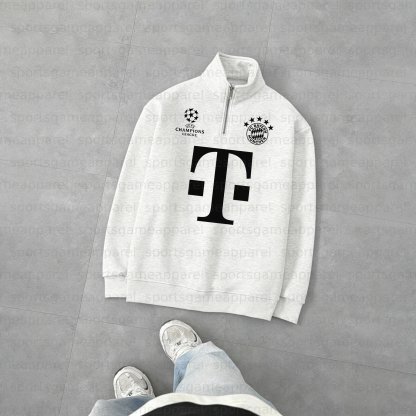 Unisex "UEFA " Graphic Streetwear Vintage  Zip-up Sweatshirt