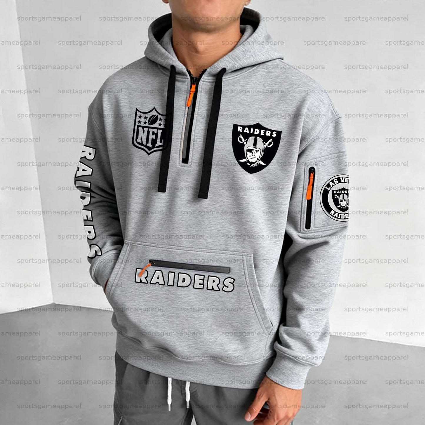 Unisex "Las Vegas Raiders" Graphic Streetwear Vintage Plush Hoodie
