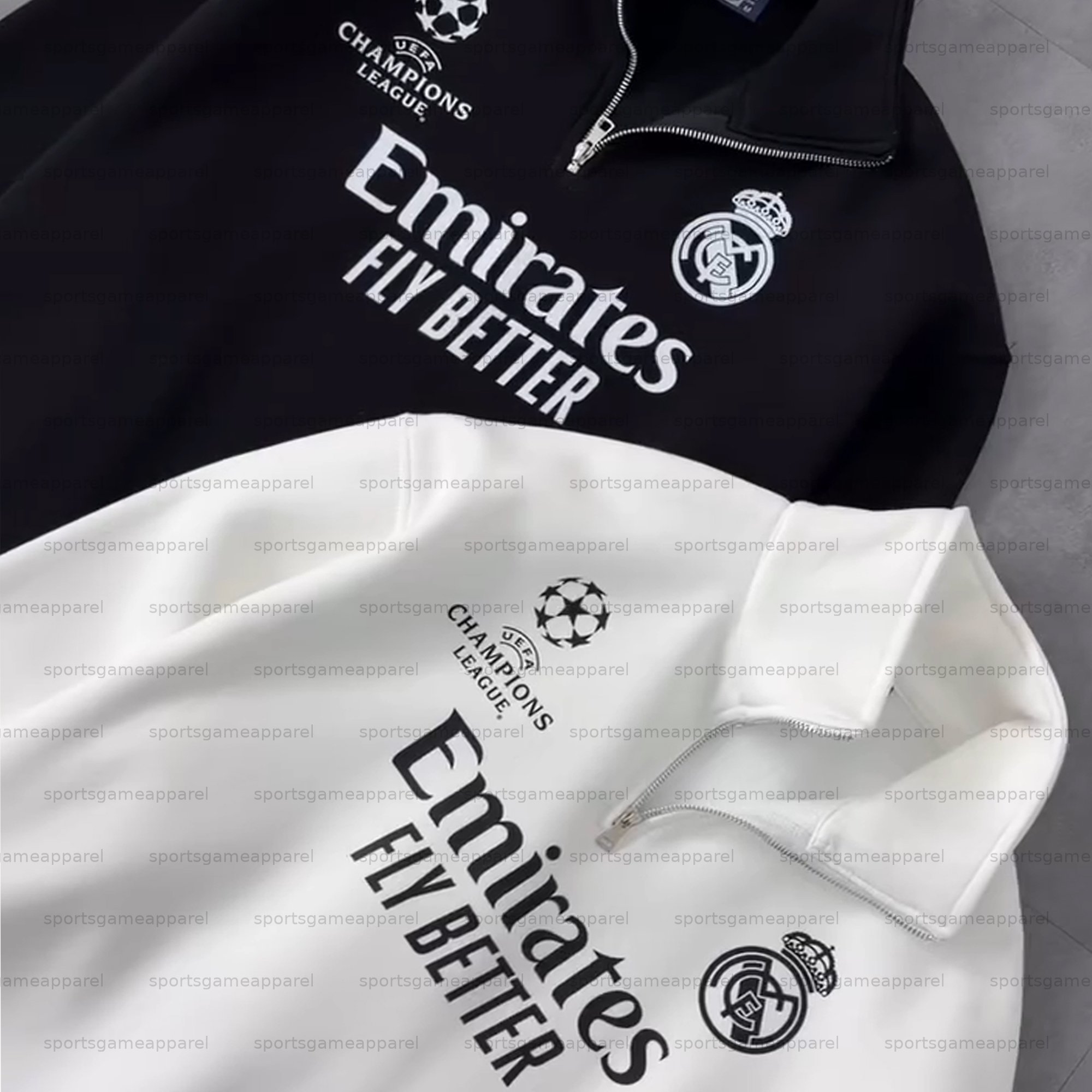 Unisex "UEFA " Graphic Streetwear Vintage  Zip- up Sweatshirt