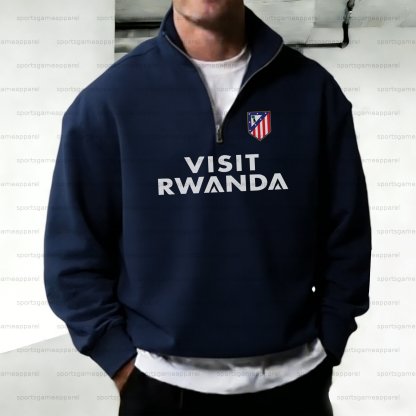 Unisex "UEFA " Graphic Streetwear Vintage  Zip-up Sweatshirt