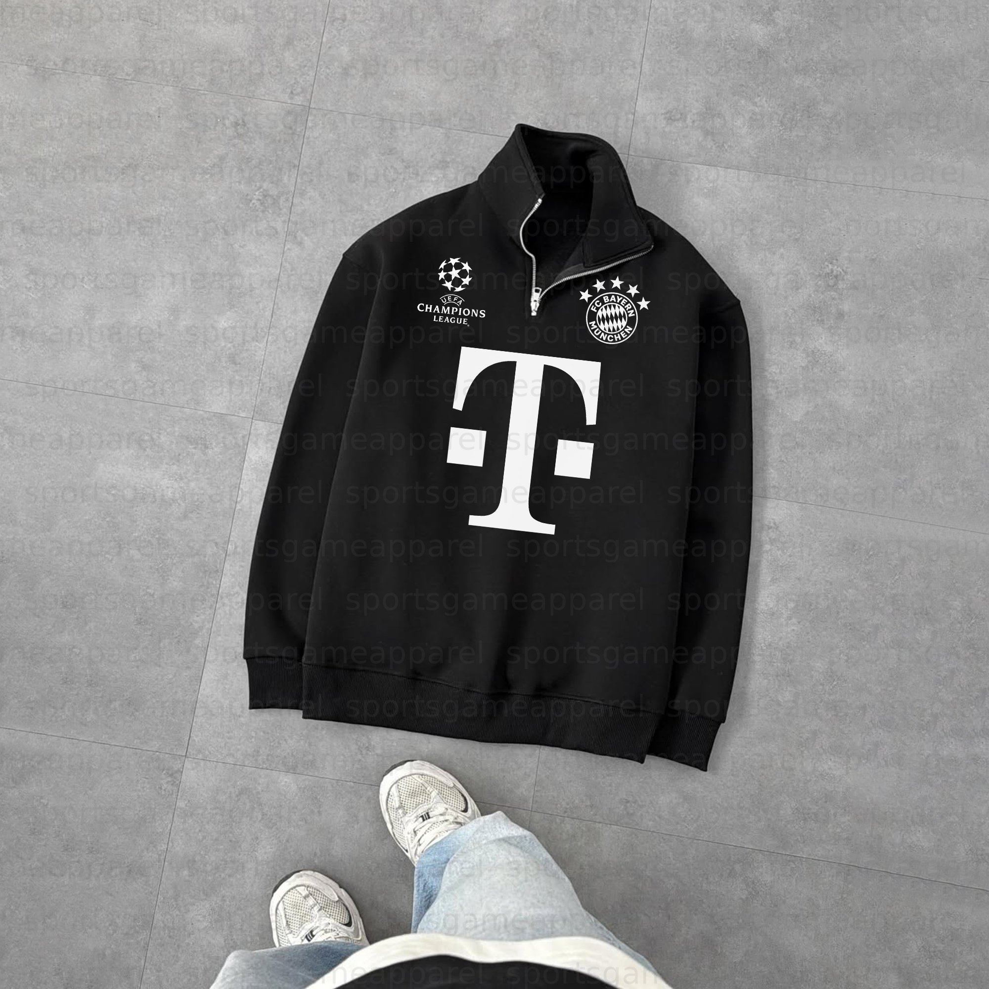 Unisex "UEFA " Graphic Streetwear Vintage  Zip-up Sweatshirt