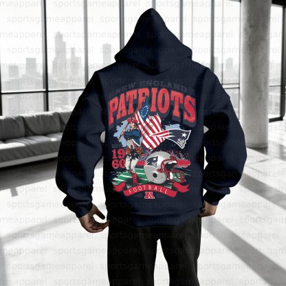 Unisex "New England Patriots" Graphic Streetwear Vintage Hoodie