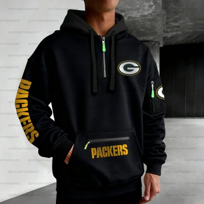 Unisex "Green Bay Packers " Graphic Streetwear Vintage Plush Hoodie