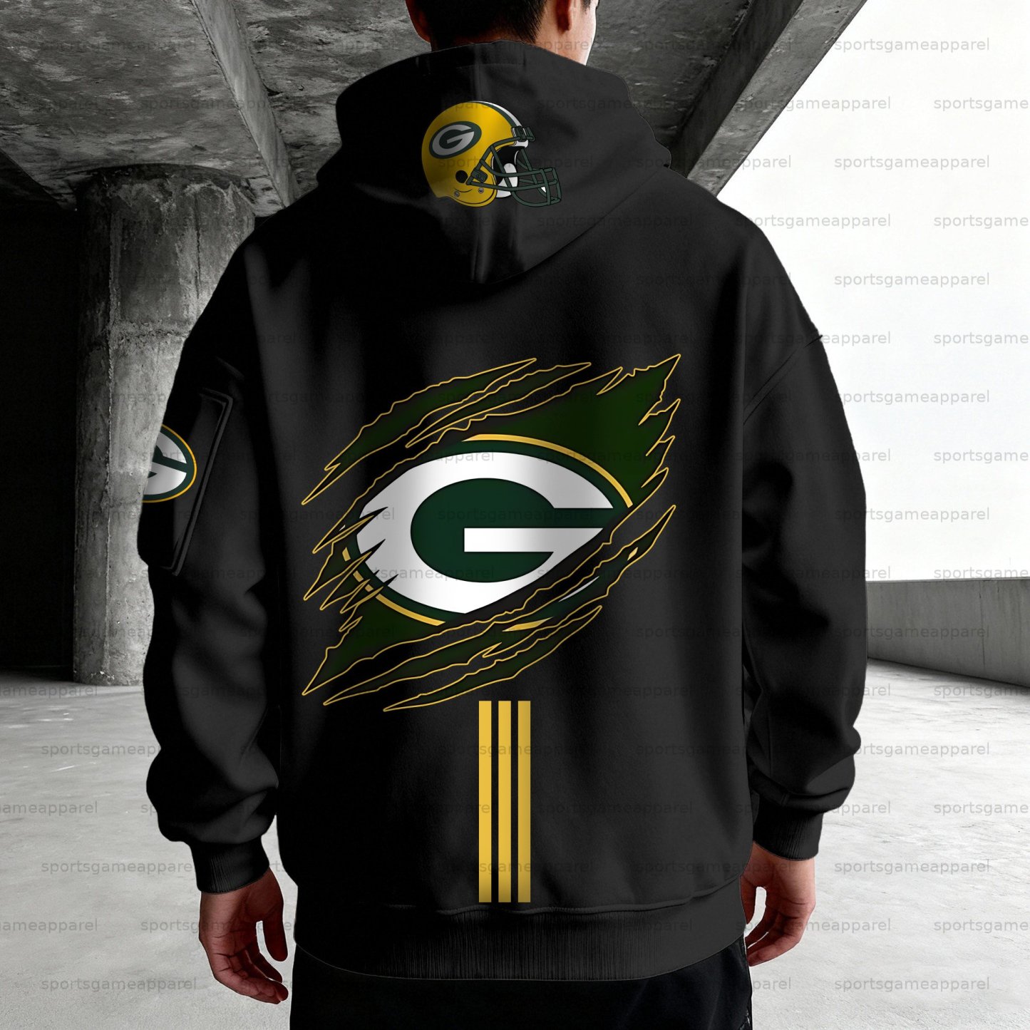 Unisex "Green Bay Packers " Graphic Streetwear Vintage Plush Hoodie