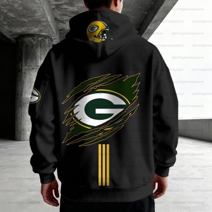 Unisex "Green Bay Packers " Graphic Streetwear Vintage Plush Hoodie