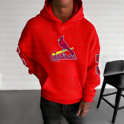 Unisex "Saint Louis Cardinals" Graphic Streetwear Vintage Plush Hoodie
