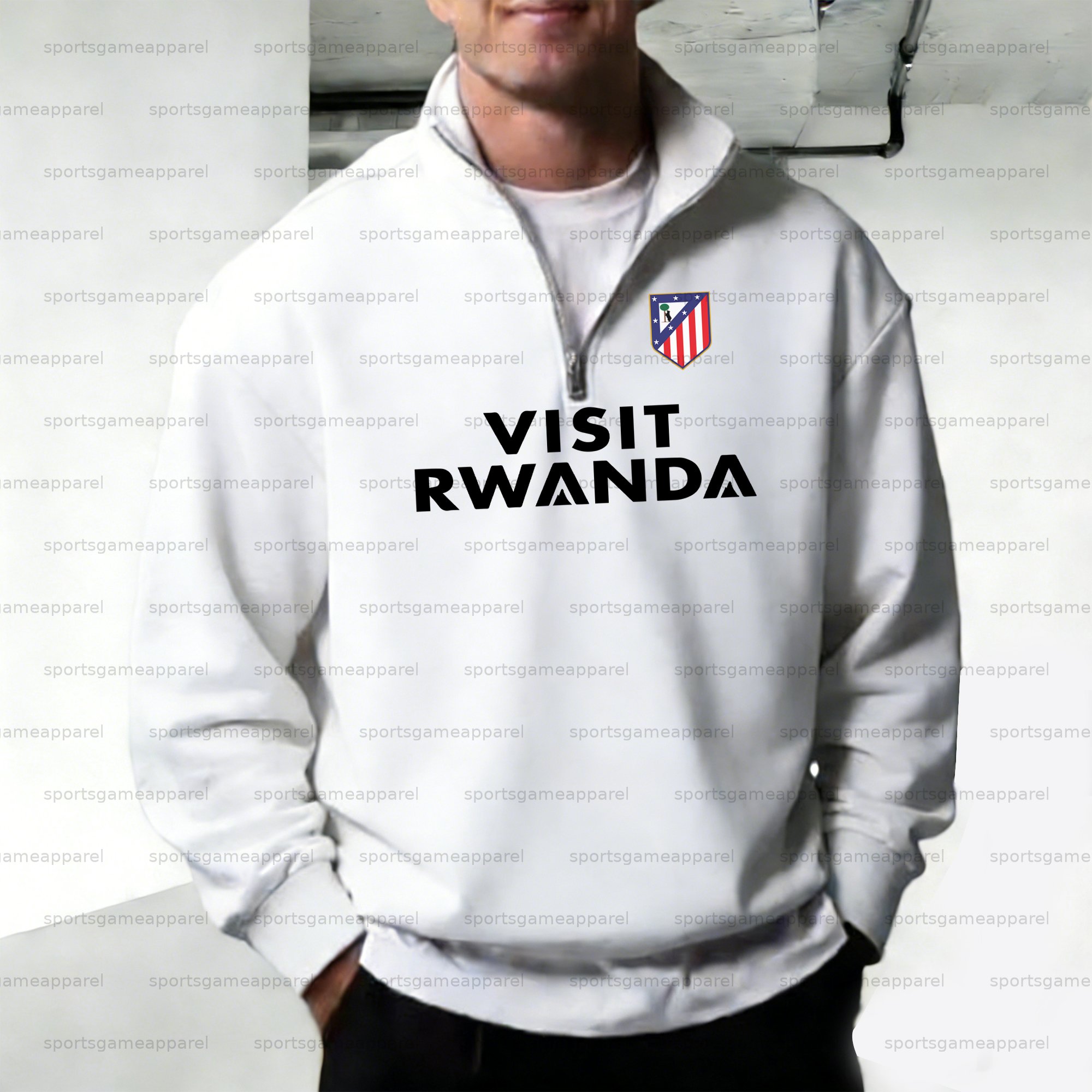 Unisex "UEFA " Graphic Streetwear Vintage  Zip-up Sweatshirt