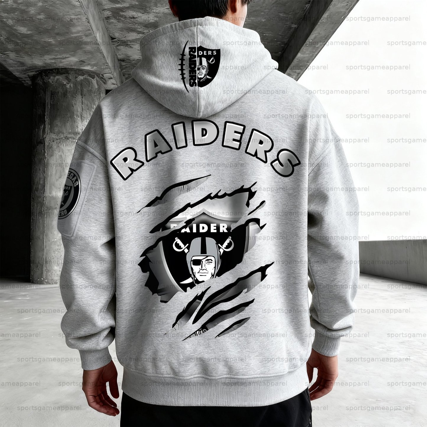 Unisex "Las Vegas Raiders" Graphic Streetwear Vintage Plush Hoodie