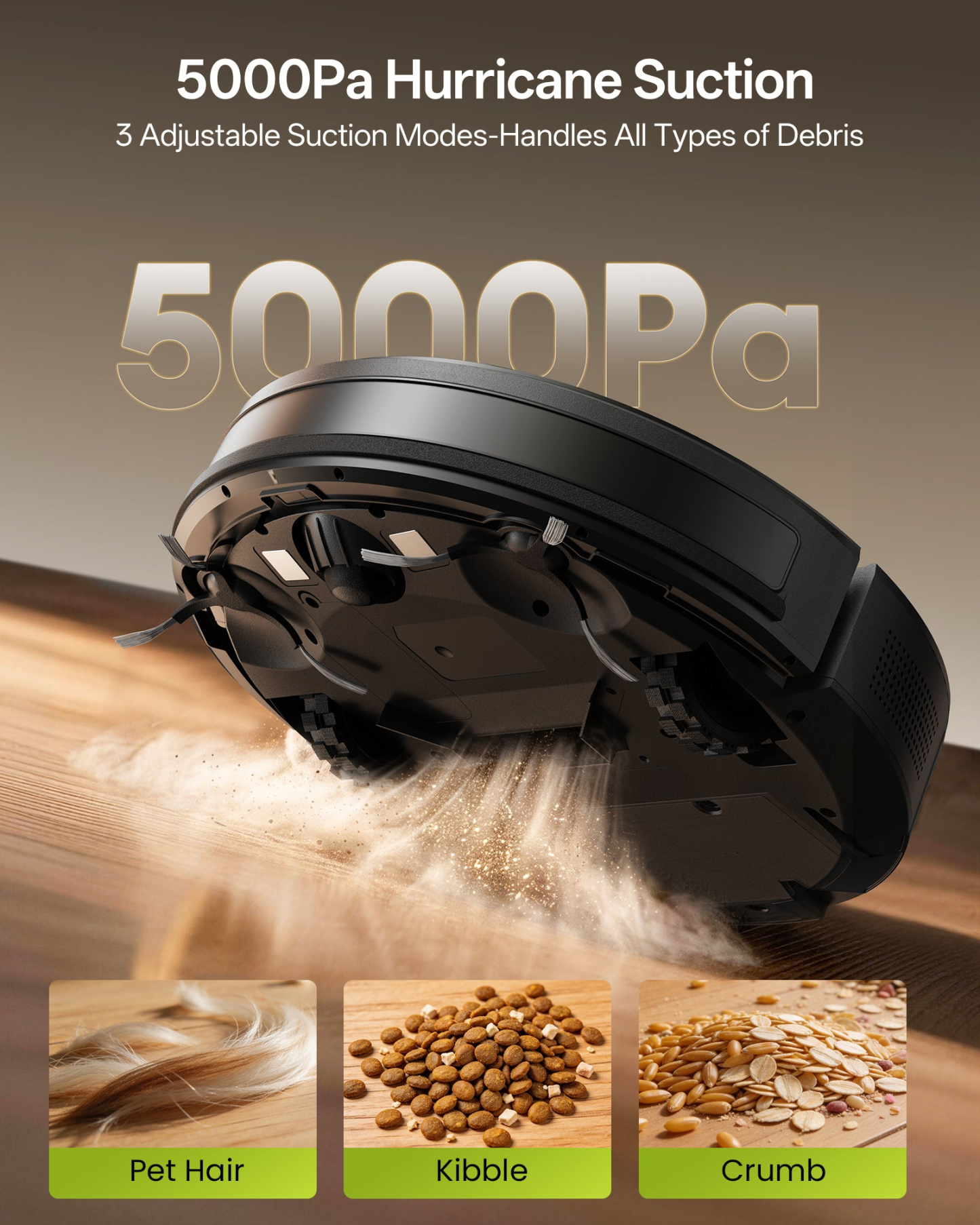 Robot Vacuum W8 with 5,000PA & Smart App Control