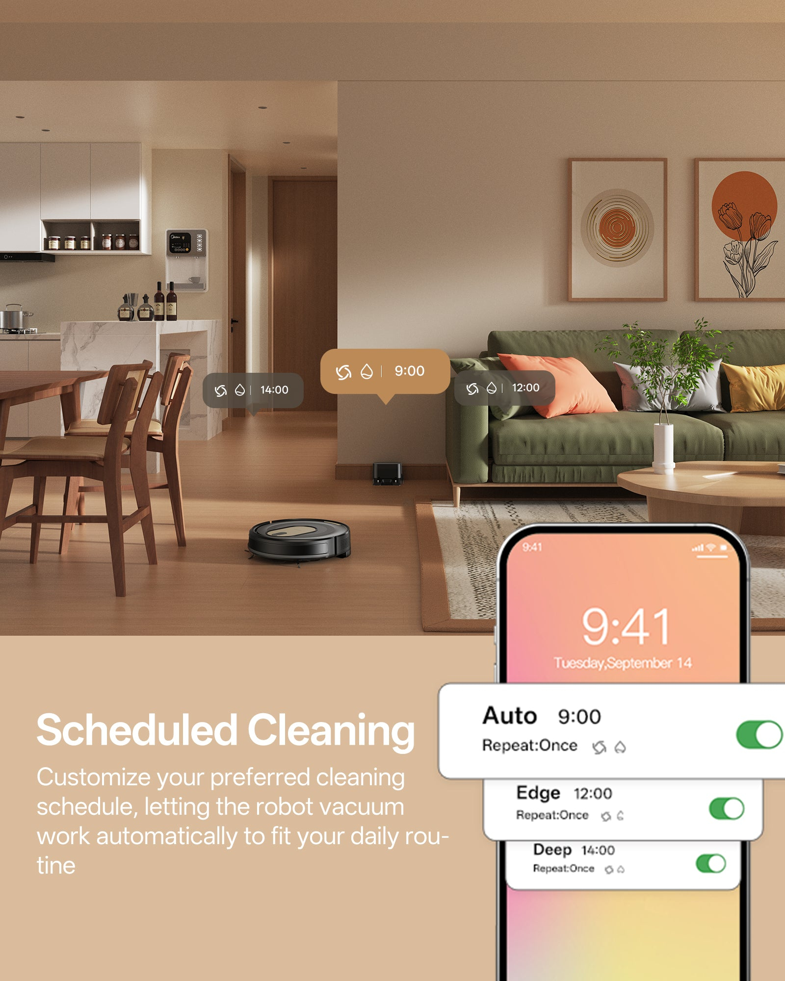 Robot Vacuum W8 with 5,000PA & Smart App Control