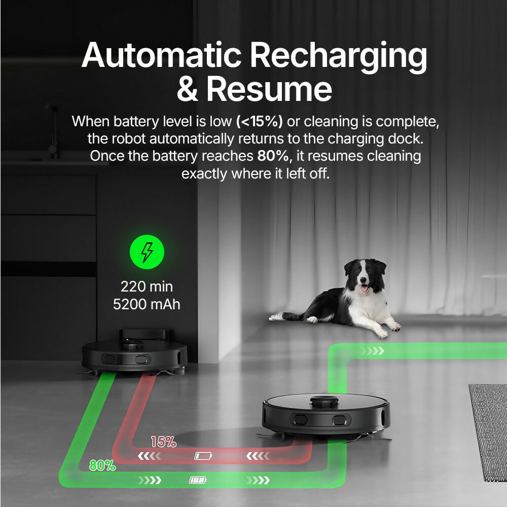 Robot Vacuum V8 Pro – Fully Automatic Cleaning with Mopping Function, Intelligent Navigation & App Control Engineered for Effortless Cleaning
