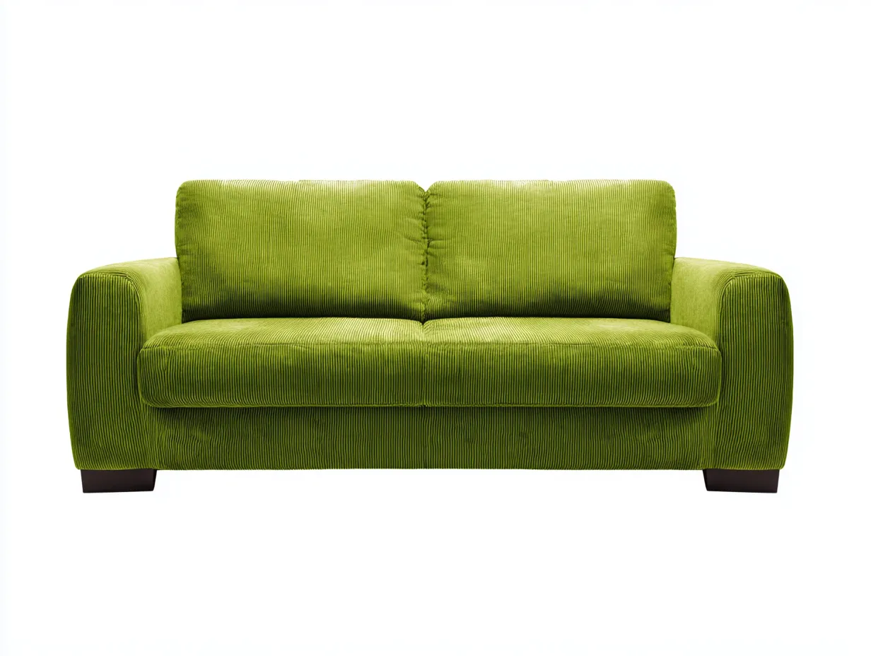 Divano 2 posti in tessuto 165x95x82 cm - verde - per soggiorno - design moderno-Shelterno
