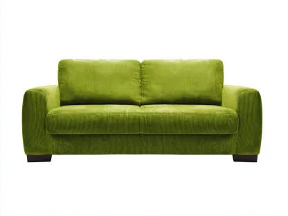Divano 2 posti in tessuto 165x95x82 cm - verde - per soggiorno - design moderno-Shelterno