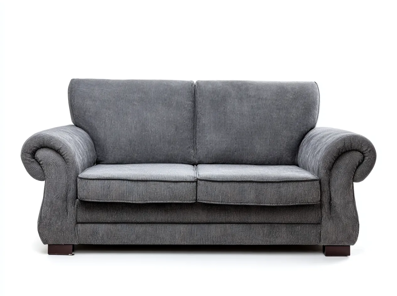 Divano 2 posti in tessuto 162x95x90 cm - grigio - per soggiorno - design classico-Shelterno