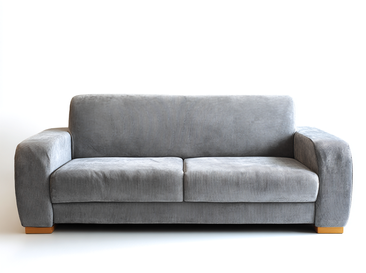 Divano 2 posti in tessuto 170x90x82 cm - grigio - per soggiorno - design moderno-Shelterno