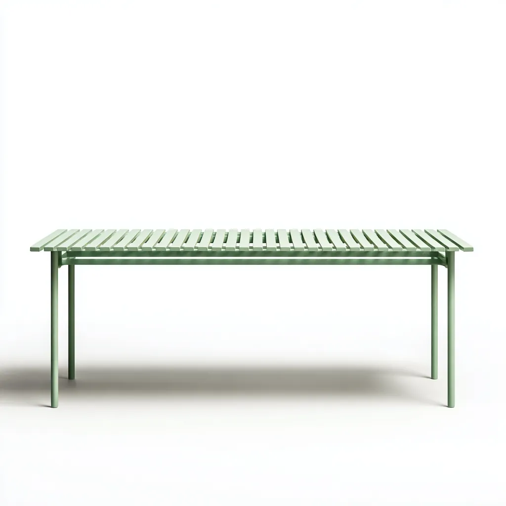 Table De Jardin Table Métal 180X75X75 Cm - Vert Clair - Design Moderne-Nestlearo