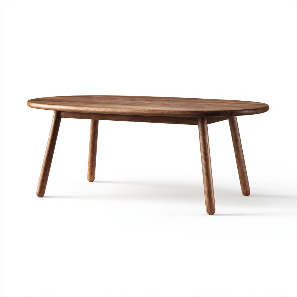 Table De Jardin Table Bois Ovale 120X70X45 Cm - Brun Naturel - Design Minimaliste-Nestlearo