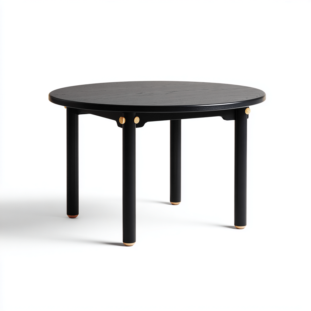 Table À Manger - Bois-Métal - 100X100X75 Cm - Noir - Salle À Manger - Design Moderne-Nestlearo