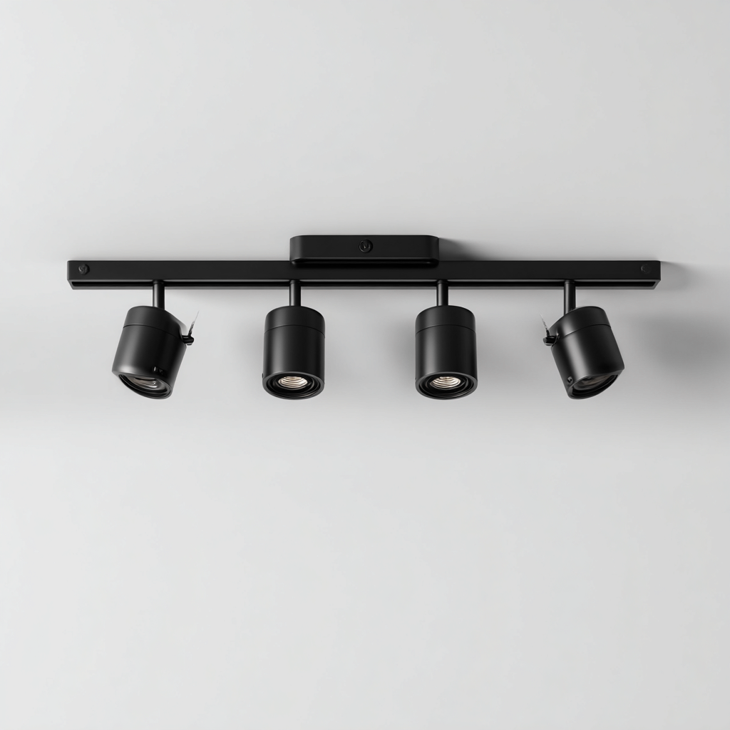 Plafonnier - Métal - 90X10X18 Cm - Noir - Adapté Au Salon - Design Moderne-Nestlearo