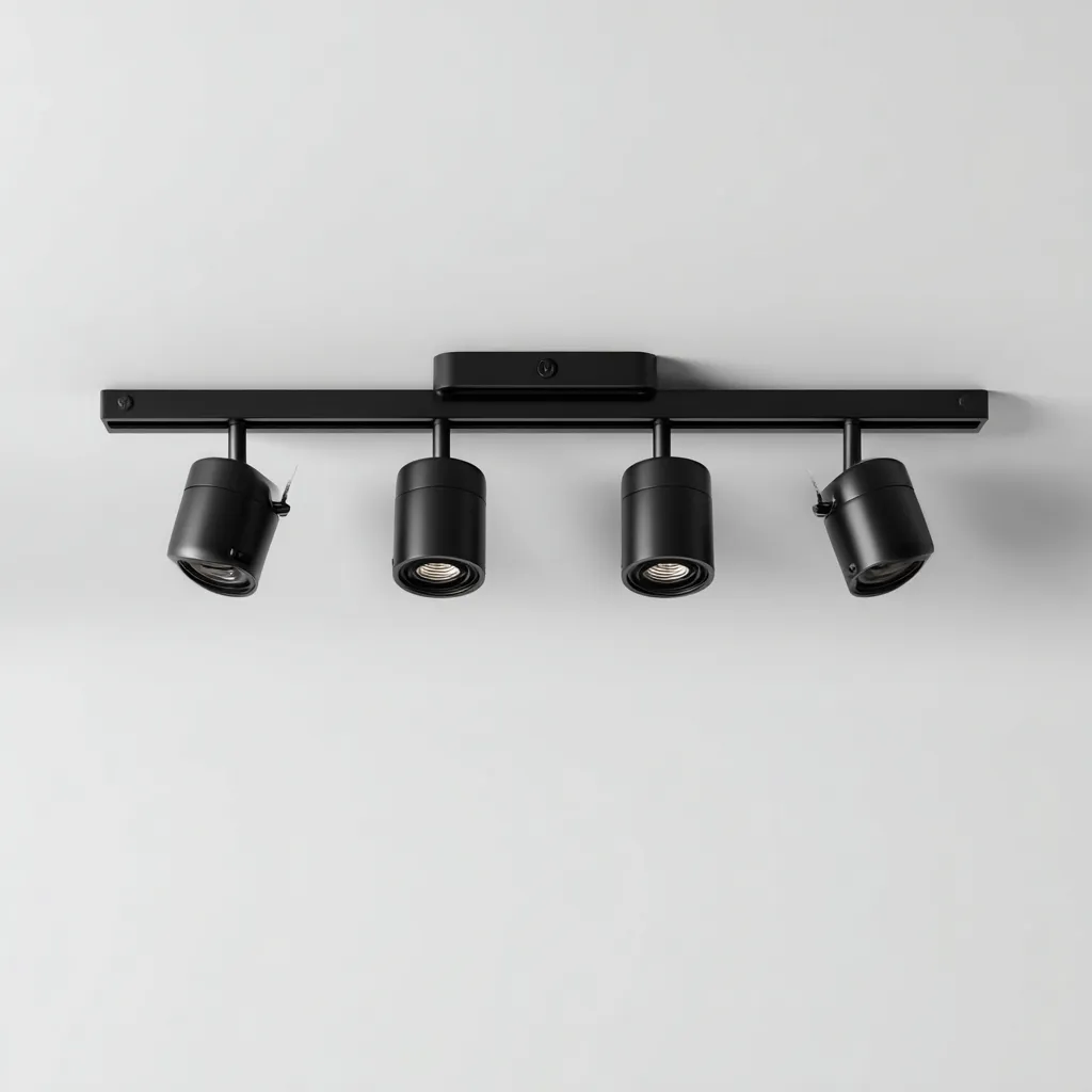 Plafonnier - Métal - 90X10X18 Cm - Noir - Adapté Au Salon - Design Moderne-Nestlearo