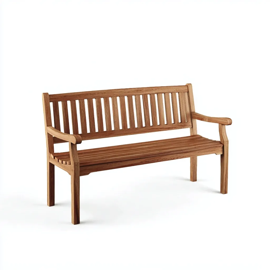 Banc De Jardin Bois Massif 145X62X92 Cm - Bois Naturel - Pour Extérieur - Style Classique-Nestlearo