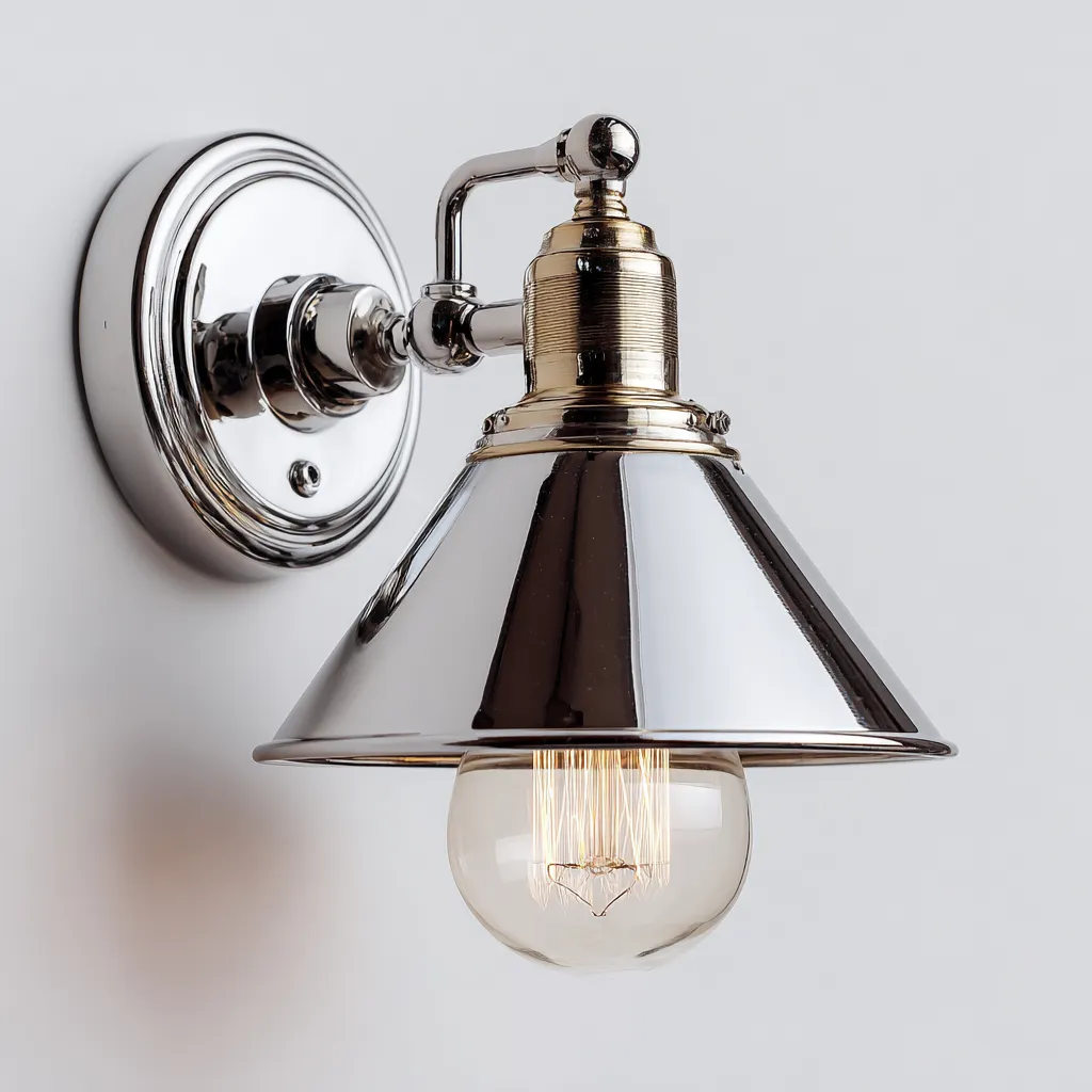 Applique Murale Métal Verre 18X14X22 Cm - Argent-Transparent - Adaptée Pour Intérieur - Style Industriel-Nestlearo