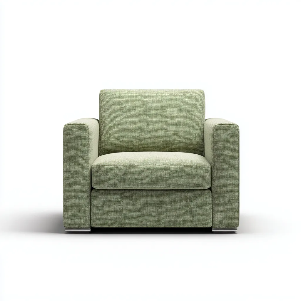 Fauteuil-Tissu Tissé-84x86x88 Cm-Vert Clair-Style Moderne Adapté Au Salon-Nestlearo