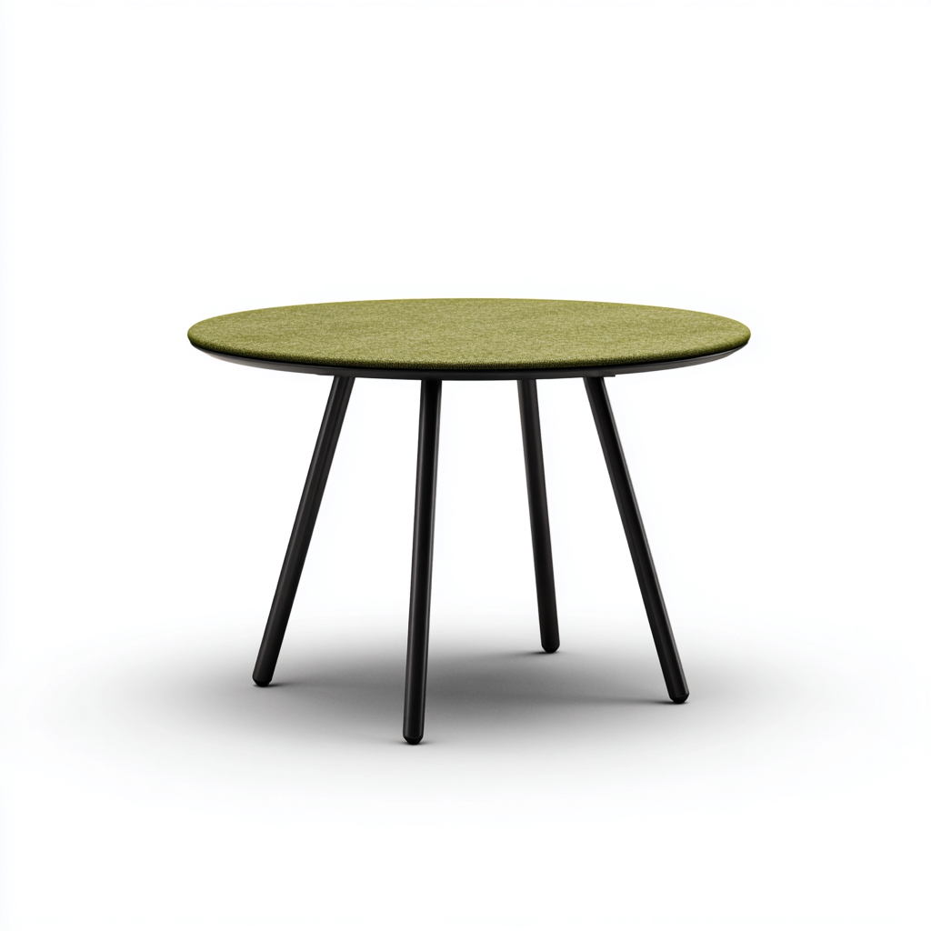 Table De Jardin Métal 90X90X74 Cm - Vert Olive-Noir - Adaptée Pour Extérieur - Design Moderne-Nestlearo
