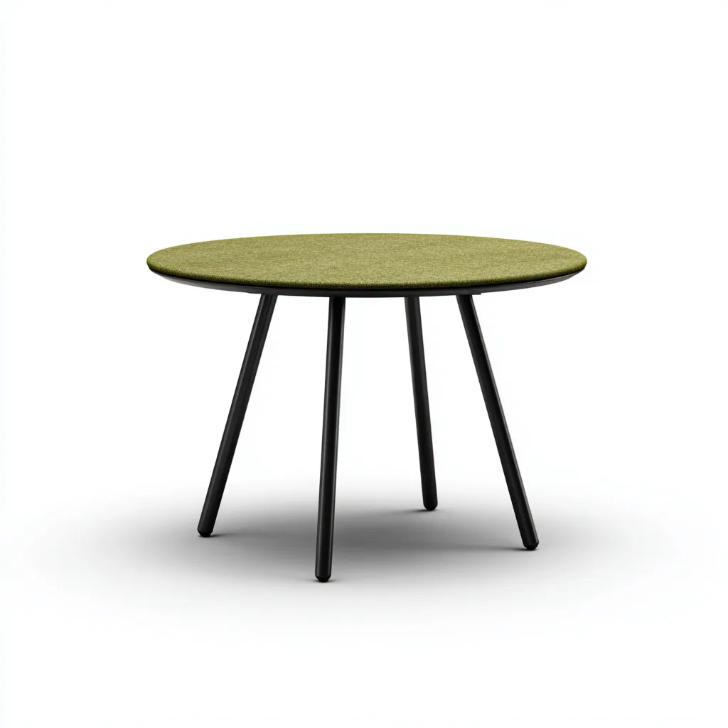 Table De Jardin Métal 90X90X74 Cm - Vert Olive-Noir - Adaptée Pour Extérieur - Design Moderne-Nestlearo