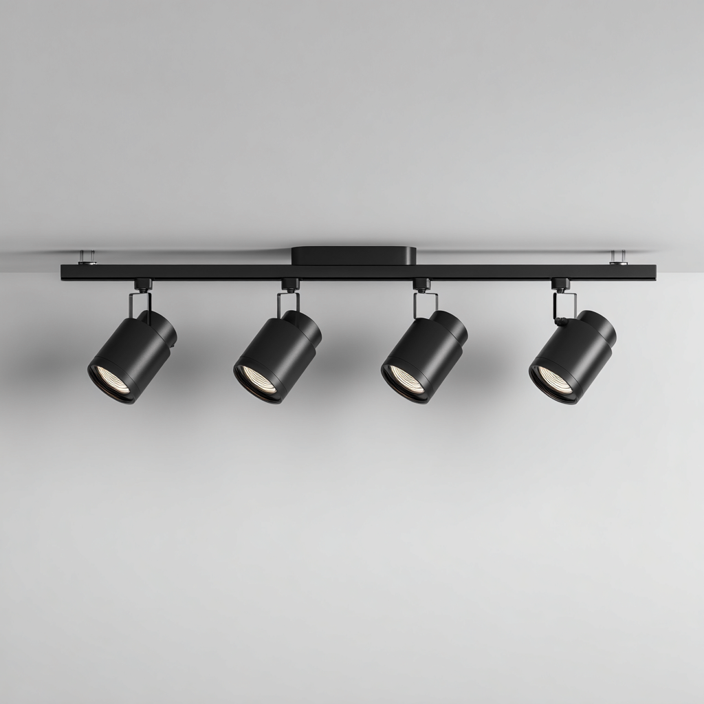 Plafonnier - Métal - 92X10X19 Cm - Noir - Adapté Au Salon - Design Moderne-Nestlearo