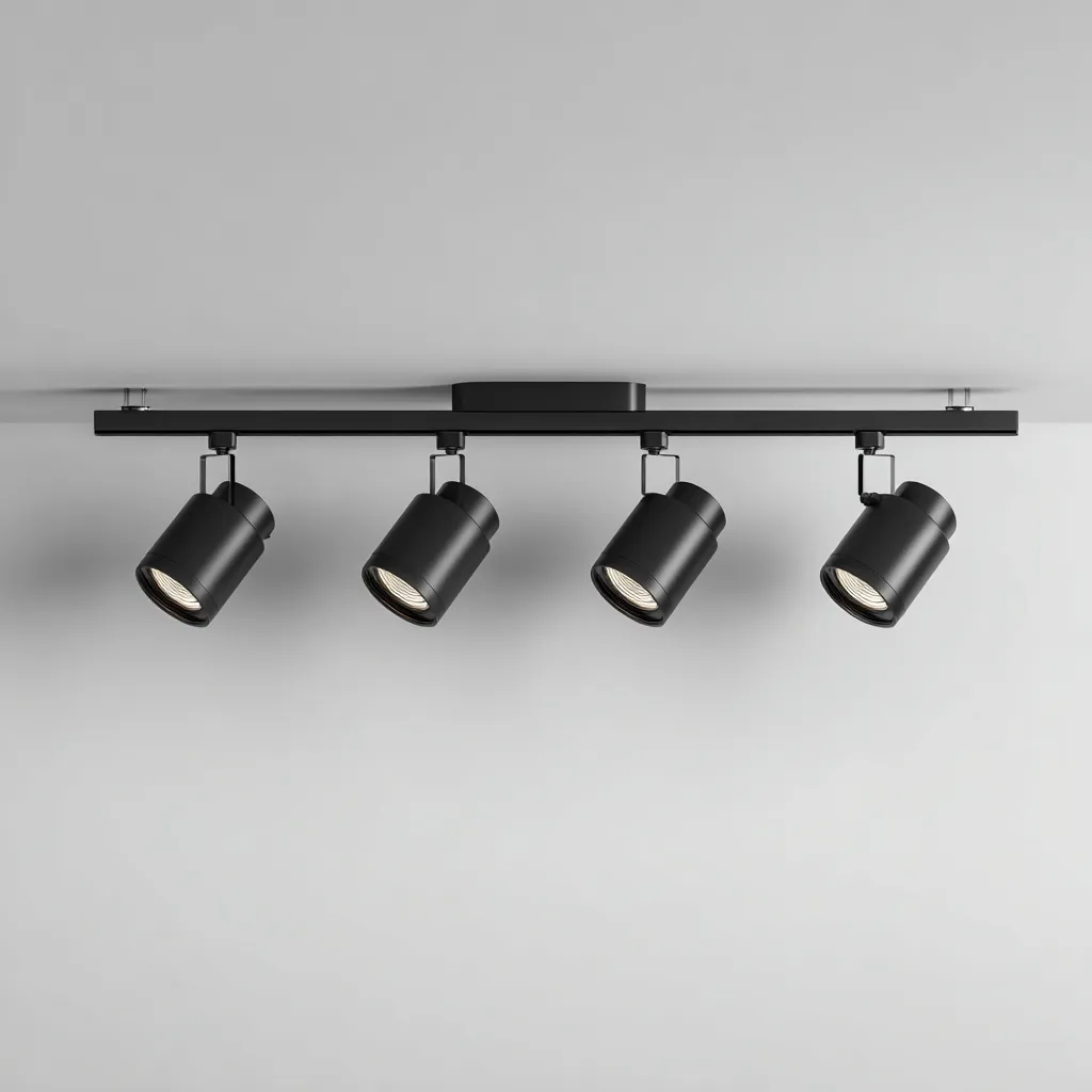 Plafonnier - Métal - 92X10X19 Cm - Noir - Adapté Au Salon - Design Moderne-Nestlearo