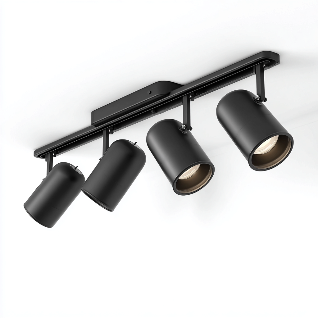 Plafonnier - Métal - 86X10X20 Cm - Noir - Adapté Au Salon - Design Moderne-Nestlearo