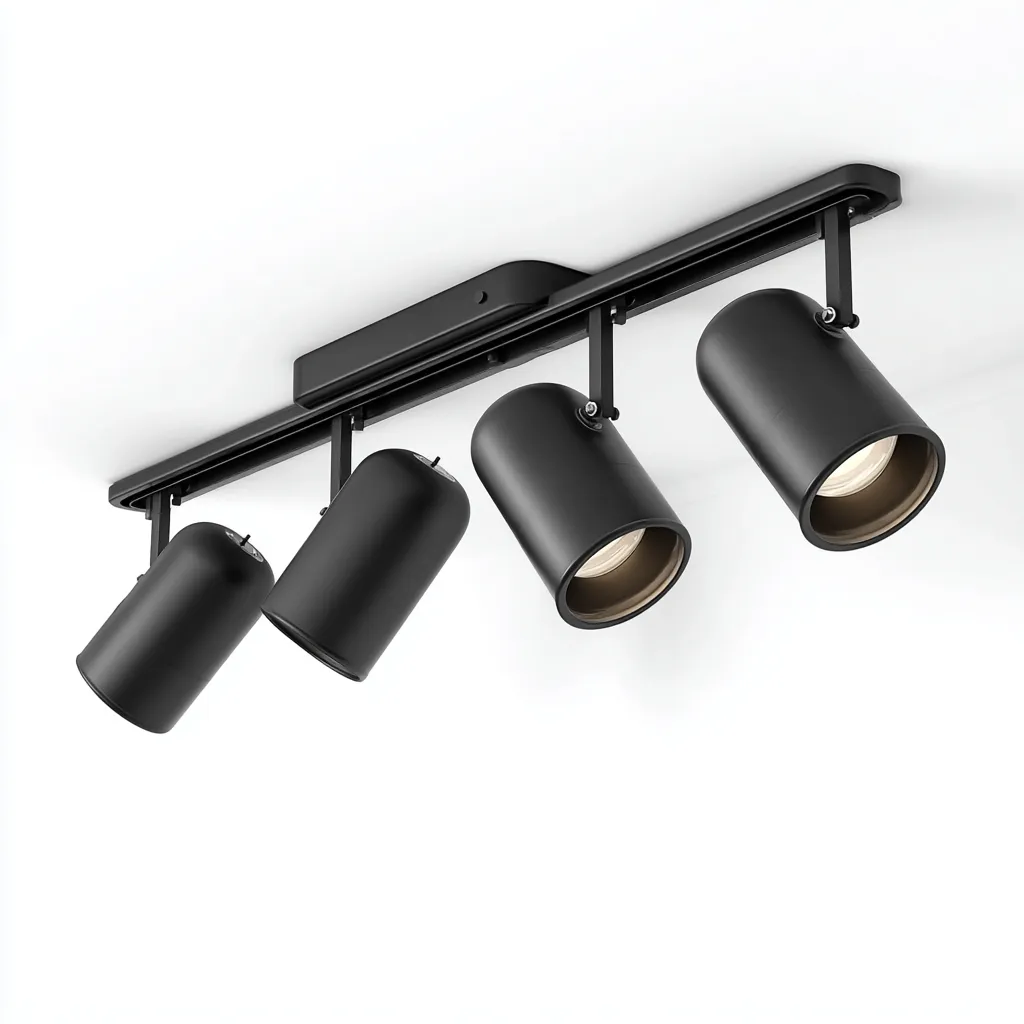 Plafonnier - Métal - 86X10X20 Cm - Noir - Adapté Au Salon - Design Moderne-Nestlearo