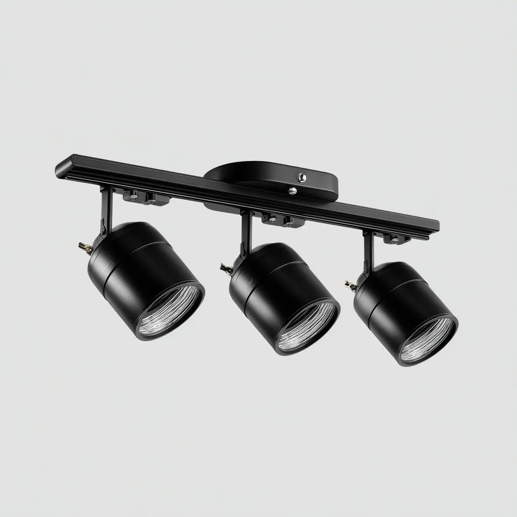 Plafonnier - Métal - 62X10X18 Cm - Noir - Adapté Au Salon - Design Moderne-Nestlearo