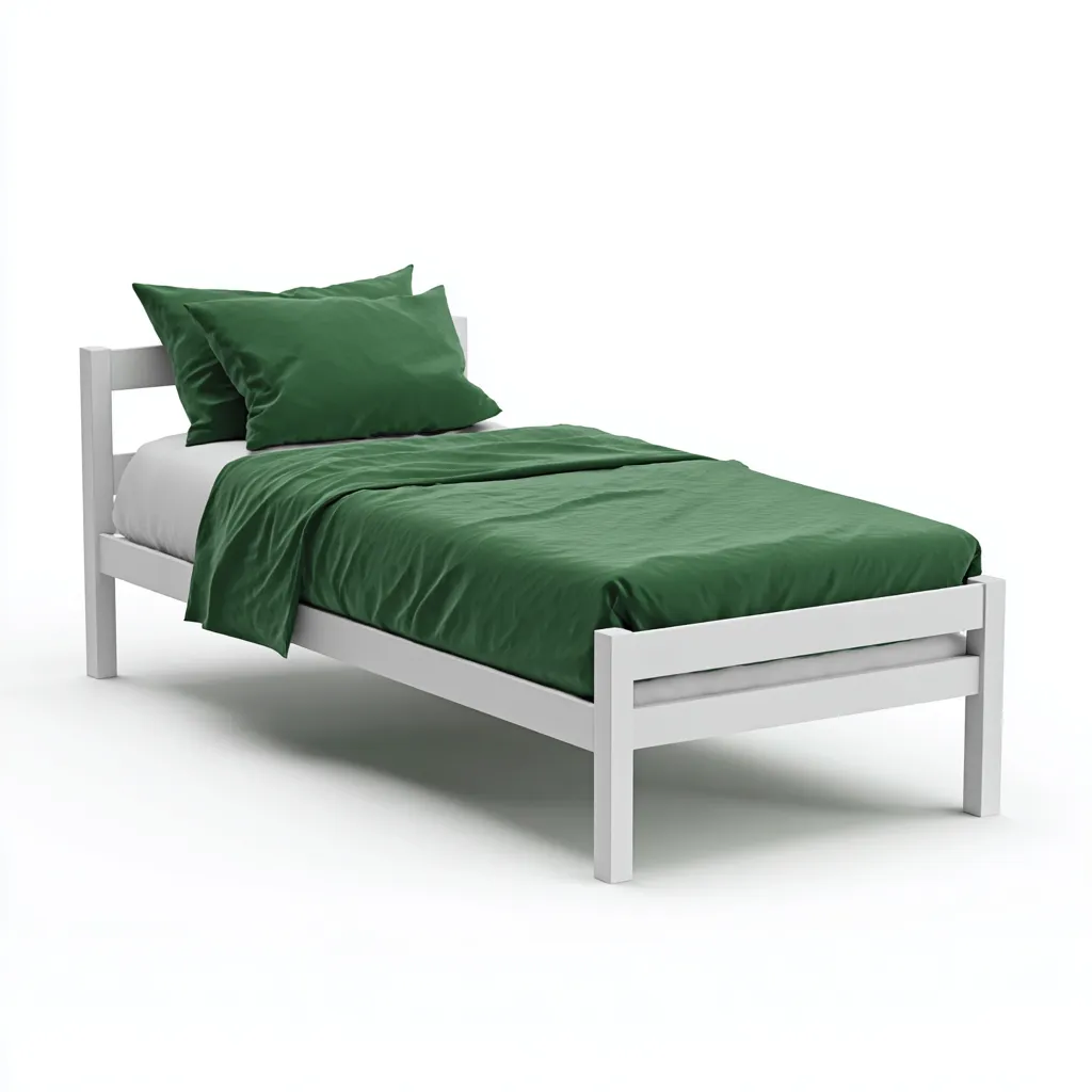 Lit Simple Bois 190x90x85 Cm - Blanc - Style Minimaliste - Adapté À La Chambre-Nestlearo