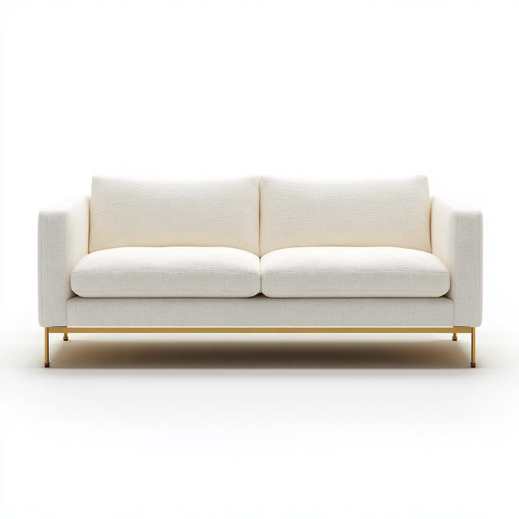 Canapé 2 Places Tissu 168X92X85 Cm - Crème - Salon - Style Contemporain-Nestlearo