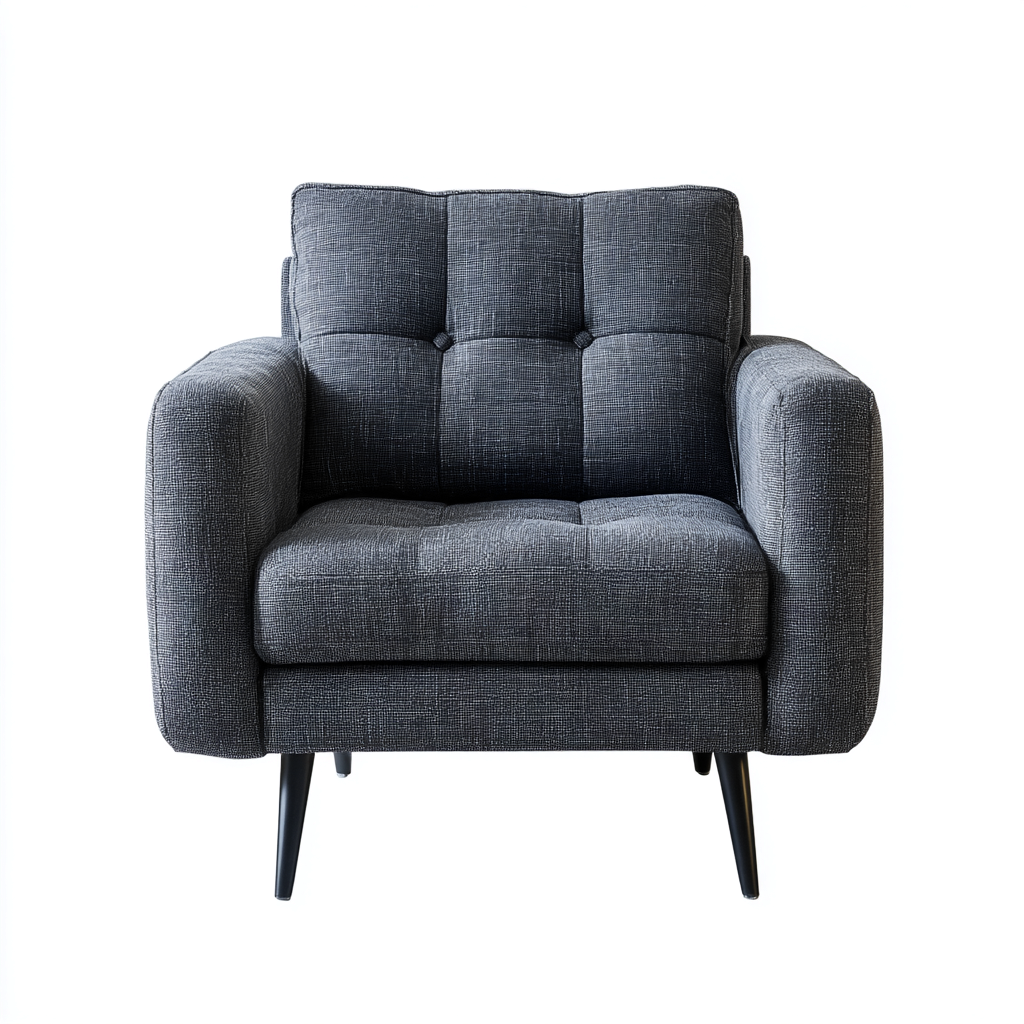 Fauteuil-Tissu-82x84x88 Cm-Gris Foncé-Style Moderne Adapté Au Salon-Nestlearo