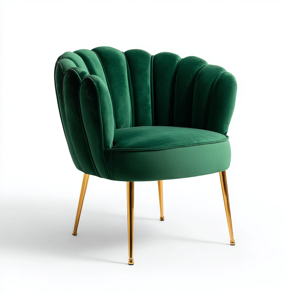 Chaise De Salle À Manger - Velours-Métal - 55X57X78 Cm - Vert Émeraude - Salle À Manger - Design Moderne-Nestlearo