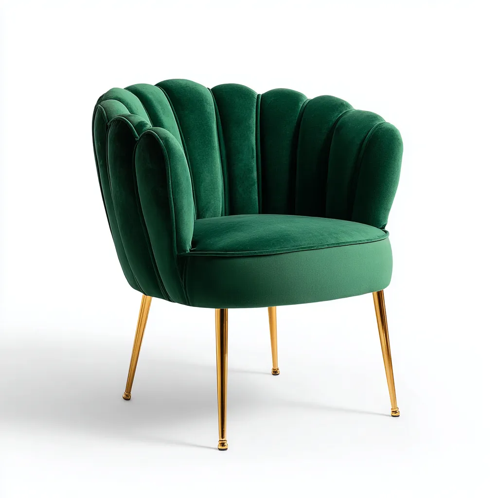 Chaise De Salle À Manger - Velours-Métal - 55X57X78 Cm - Vert Émeraude - Salle À Manger - Design Moderne-Nestlearo