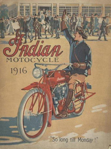 Indian motocycle 1916 antique magazine advertisement