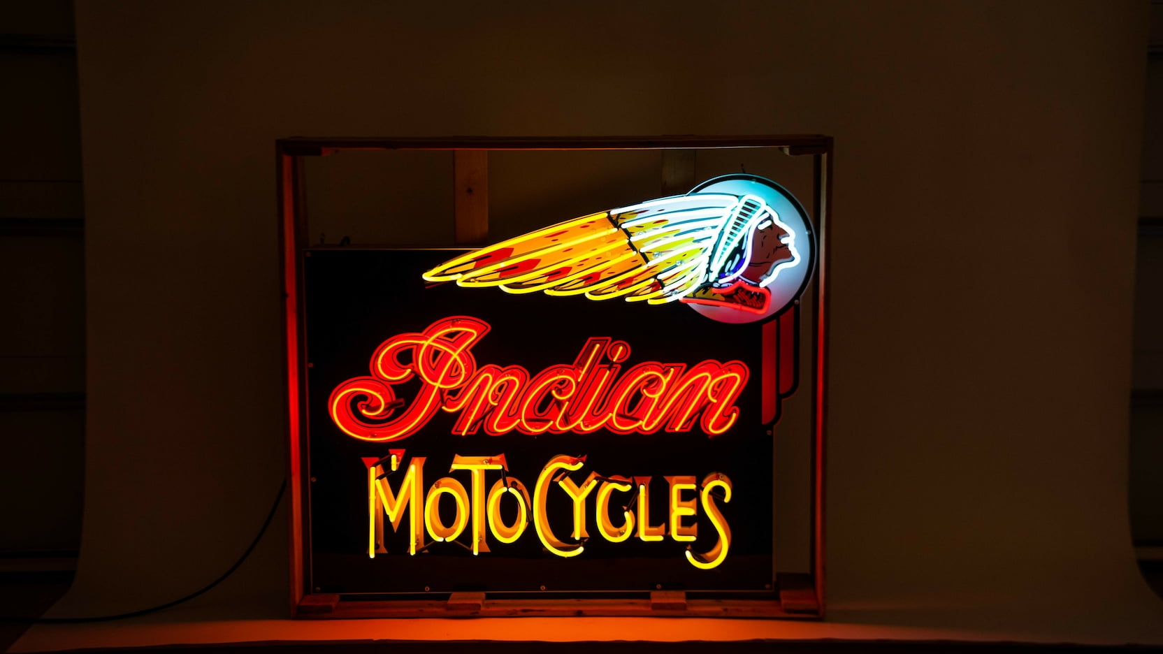Indian Motorcycle Original Handblown Glass Neon Signs