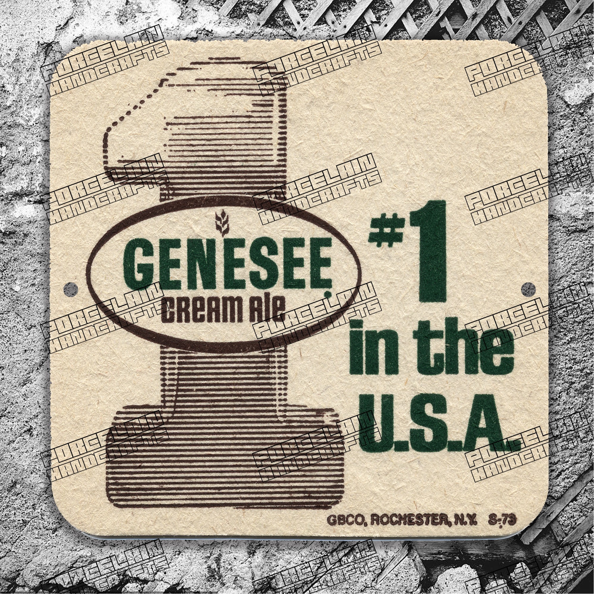OTHER PAPER STYLE GENESEE #1 IN THE U.S.A. PORCELAIN SIGN